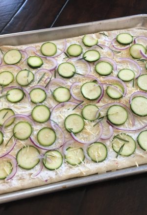 Zucchini Red Onion Flatbread