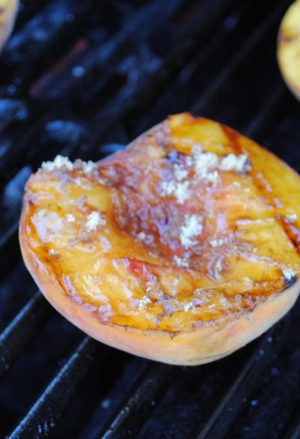 Grilled Peaches with Balsamic Brown Sugar Glaze