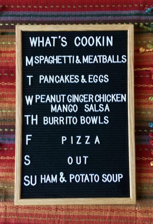 weekly menu