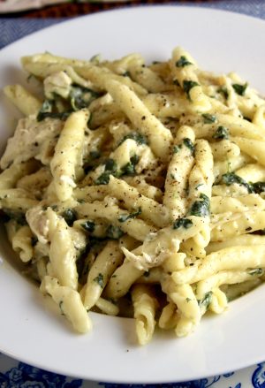 Creamy spinach and Pepper Pasta