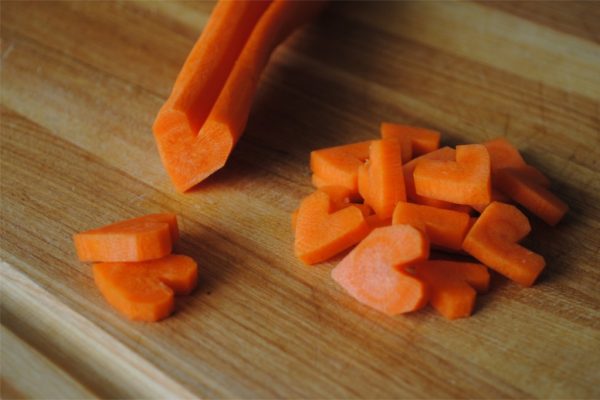 Heart Shaped Carrots for Valentine's Day - Mel and Boys Kitchen