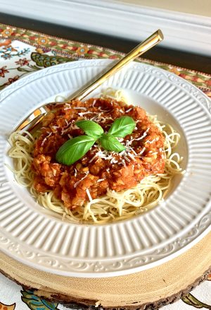 Chickpea Bolognese Pasta