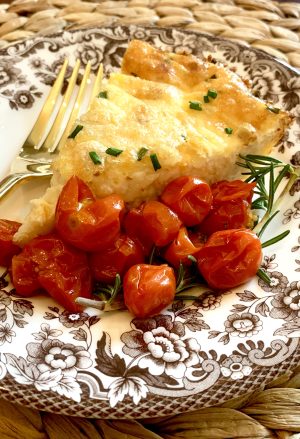 Crustless Quiche with Blistered Tomatoes